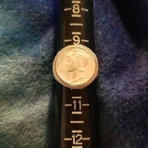 Sterling Silver 1943 Coin Ring Size 10